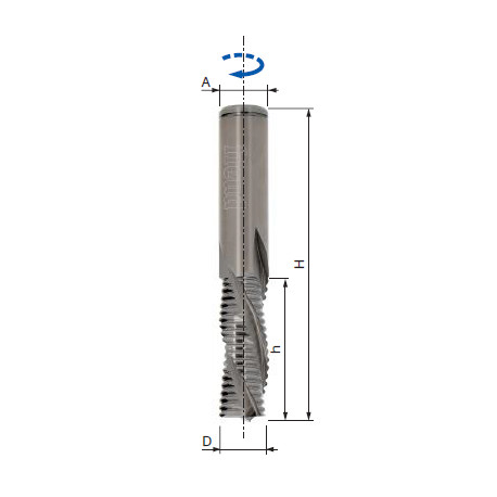 Z3 Hrubovacia Downcut-Negative